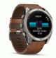 fēnix 8 – 51 mm, AMOLED - Sapphire, Titanium with Chestnut Leather Band - 010-02905-40 - Garmin